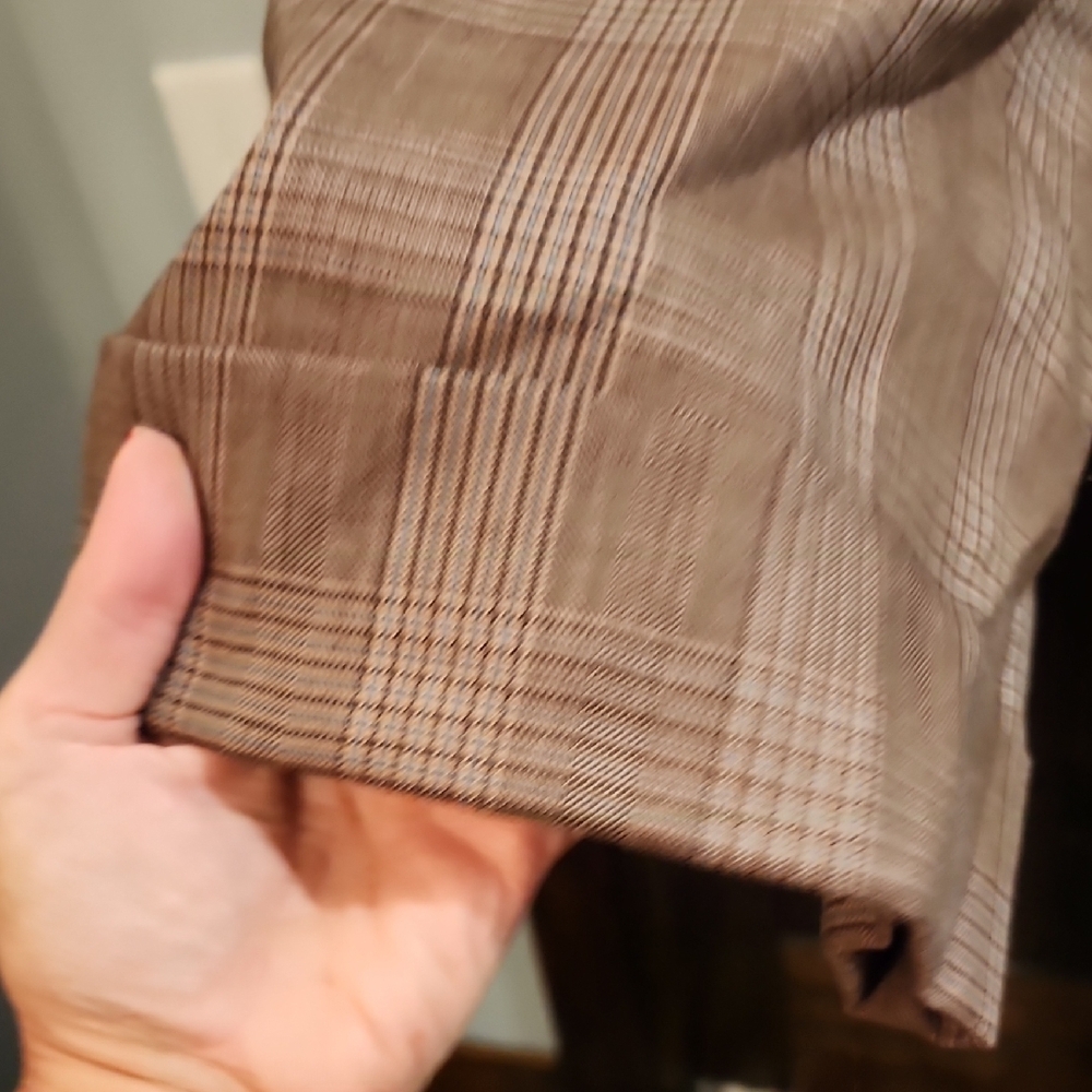 LOFT Petite Brown Plaid Pants - Picture 5 of 8